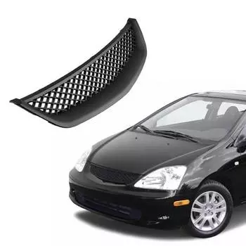 Профессиональная решетка с прямым дизайном, черная решетка, сменная передняя решетка для Honda Civic 2001-2003