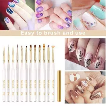 Профессиональная ручка для дизайна ногтей, легкая, простая в использовании, ежедневная, экологически чистая маникюрная ручка для дизайна ногтей своими руками J