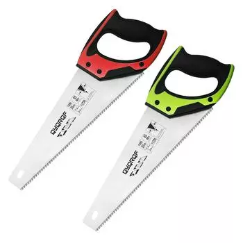 Профессиональная ручная пила 14 дюймов, 11 дюймов на дюйм, ручная пила с твердым наконечником и мягкой рукояткой для точного реза, идеально подходит для распиловки, обрезки, садоводства, обрезки и резки древесины, гипсокартона, пластиковых труб зелёный