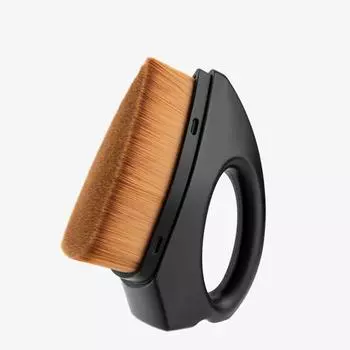 Профессиональная щетка для ногтей с треугольным чехлом и пряжкой для пальцев, щетка для чистки пыли, кисть для макияжа, маникюрные инструменты