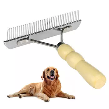 Профессиональная щетка для волос из нержавеющей стали для больших собак, расческа для расчесывания волос домашних животных