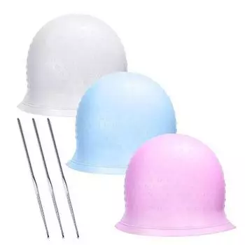 Профессиональная шапочка для окрашивания волос, силиконовая шапочка для окрашивания волос, инструменты для укладки, шапочка для мелирования, для мужчин/женщин белый