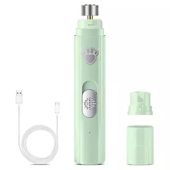 Профессиональная шлифовальная машинка для ногтей для собак, 2-скоростная электрическая USB-перезаряжаемая триммера для ногтей для домашних животных, безопасный уход за лапами кошек белый