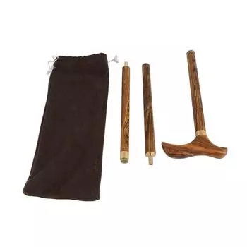 Профессиональная складная трость из черного дерева, трость с Т-образной ручкой для мобильности пожилых людей