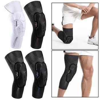 Профессиональная сотовая защита колена, защитная спортивная экипировка, наколенники для ног в спортзале, дышащий бандаж, баскетбольный наколенник M