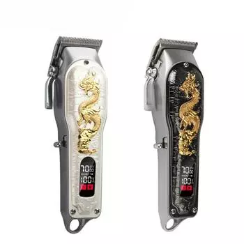 Профессиональная стрижка ретро гравировка масло головка электрическая электрическая толкающая ножницы Дракон и Феникс ЖК-цифровой дисплей