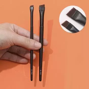 Профессиональная супертонкая кисть для подводки глаз для бровей, нейлоновая кисть для макияжа, модная косметическая кисть Eyebrow brush чёрный