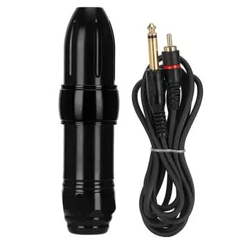 Профессиональная тату-машинка Liner Shader Motor Tattoo Pen RCA Interface Black чёрный
