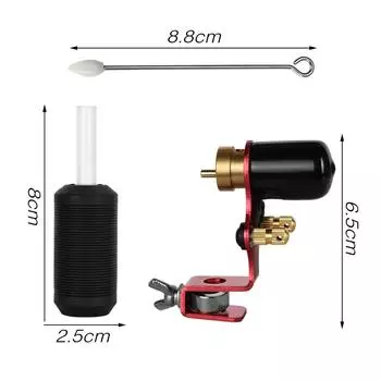 Профессиональная тату-машинка с картриджной иглой и силиконовой ручкой, набор для начинающих, оборудование для татуировок чёрный