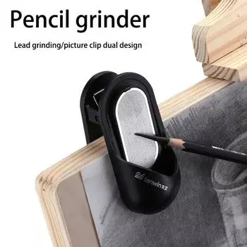 Профессиональная точилка для карандашей с углем, точилка для карандашей, шлифовальная машина для карандашей, инновационная точилка для ручек двойного назначения, доска для рисования, фиксированная доска для рисования с зажимом чёрный