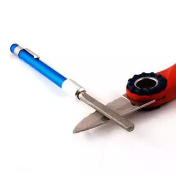 Профессиональная точилка для ножей, алмазная точилка, карманные алмазные точилки для ножей, точилка для долота, точильный камень для рыбалки синий