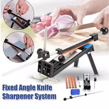 Профессиональная точилка для ножей, кухонная система заточки, фиксированный угол с 4 камнями 48*14*7cm
