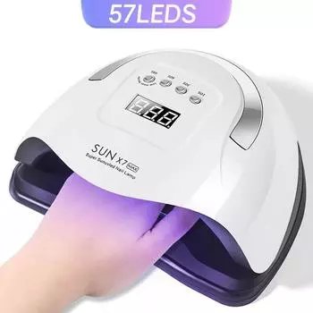 Профессиональная УФ-лампа для сушки ногтей 57 светодиодов для сушки гель-лака с автоматическим датчиком, 4 таймера, маникюрное УФ-оборудование US Plug