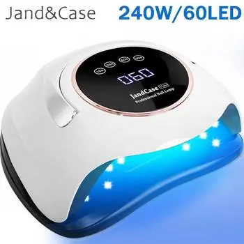 Профессиональная УФ-светодиодная лампа для маникюра, сушилка для ногтей, портативный таймер для маникюрного салона, 60 светодиодов, лампы для отверждения геля для сушки ногтей US
