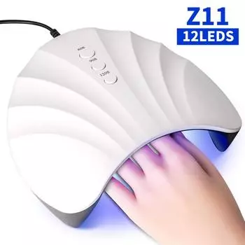 Профессиональная УФ-светодиодная лампа для ногтей, быстросохнущая, гель-лак, фототерапевтический аппарат, 12 светодиодов, маникюрный салон, инструмент, оборудование USB