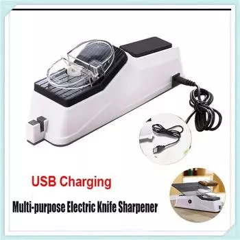 Профессиональная USB электрическая точилка для ножей Регулируемые кухонные ножи Инструмент для быстрой заточки Заточка ножей Кухонные принадлежности 23.5x9x6.5