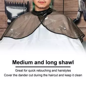 Профессиональная водонепроницаемая накидка с краской для волос, обернутая вокруг шеи, дизайнерская парикмахерская шаль, парикмахерская, накидка для стрижки и ухода за волосами для женщин и мужчин чёрный