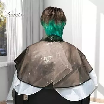 Профессиональная водонепроницаемая накидка с краской для волос, обернутая вокруг шеи, дизайнерская парикмахерская шаль, парикмахерская, накидка для стрижки и ухода за волосами для женщин и мужчин чёрный