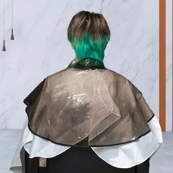 Профессиональная водонепроницаемая накидка с краской для волос, обернутая вокруг шеи, дизайнерская парикмахерская шаль, парикмахерская, накидка для стрижки и ухода за волосами для женщин и мужчин чёрный