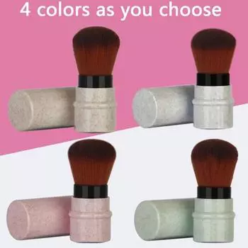 Профессиональная выдвижная кисть для макияжа, пудра, румяна, тональная щетка для лица для путешествий абрикосовый