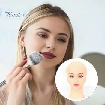 Профессиональная женская голова манекена для практики макияжа, лысая голова манекена с хорошим эффектом отображения для обучения макияжу, наращивание ресниц и парик A