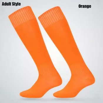 Профессиональная зимняя одежда Футбольные аксессуары для бега Спортивные носки Лыжные длинные носки Adult Style оранжевый