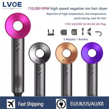 Professional Negative Ion Hair Dryer High Speed Hair Dryer Home Appliances Hot & Cold Thermostat Control Electric Hair Dryer UK