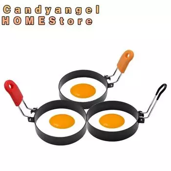 Профессиональное кольцо для жарки яиц из нержавеющей стали с антипригарным покрытием, круглая форма для блинов, кухонная форма для омлета для жарки яиц, кулинарное кольцо