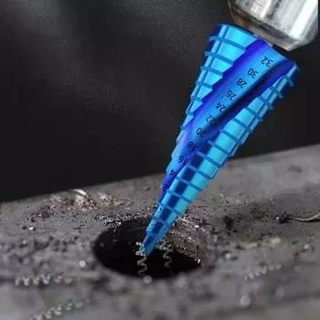 Профессиональное ступенчатое сверло с канавкой, высокая твердость, 118 градусов, позиционирование, длительный срок службы, конусное спиральное сверло, электрическая дрель 4 чёрный