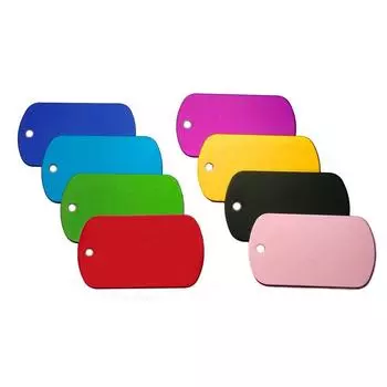 Профессиональные 100 шт. собачьи бирки военные бирки для домашних животных алюминиевые кулоны с именем пустые собачьи бирки персонализированные индивидуальные собачьи бирки 38X25X1MM