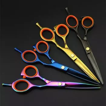 Профессиональные 5,5-дюймовые 4-цветные ножницы для стрижки волос, филировочные парикмахерские ножницы Makas Cut, ножницы для резки, парикмахерские ножницы золотой