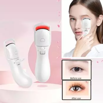 Профессиональные электрические щипцы для завивки ресниц Прочные натуральные Интеллектуальные щипцы для завивки ресниц Зажимы для завивки ресниц Инструменты для макияжа Щипцы для завивки ресниц Электрические белый