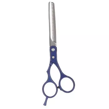 Профессиональные алюминиевые бытовые парикмахерские ножницы для стрижки волос, филировочные ножницы синие