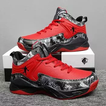 Профессиональные баскетбольные кроссовки для мальчиков, натуральная молодежная обувь на осень и зиму из кожи, водонепроницаемая, из бархата, спортивная обувь для детей и студентов 31