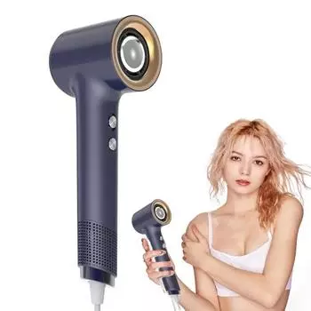 Профессиональные быстросохнущие фены для салона, 1800 Вт, бесщеточный двигатель, высокоскоростной, отрицательный, горячий, холодный ветер, ионный фен с диффузором серебряный