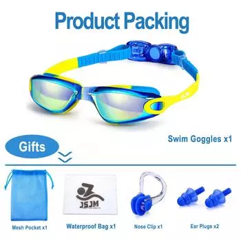 Профессиональные Детские Силиконовые Очки для Плавания Ярких Цветов Анти-Туман УФ Защита Водонепроницаемые Силиконовые Очки для Плавания Детские