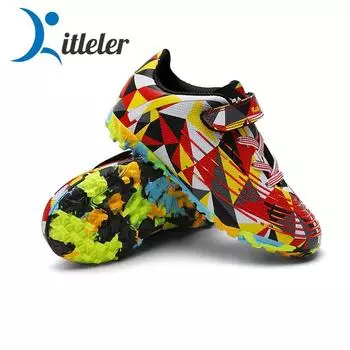 Профессиональные футбольные бутсы для мальчиков, легкие футбольные кроссовки, противоскользящие теннисные кроссовки для тренировок на траве, детская обувь, детская бесплатная доставка 37 чёрный