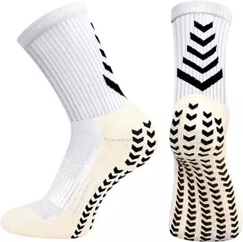 Профессиональные футбольные носки унисекс, противоскользящие хлопковые спортивные футбольные носки, спортивные носки для езды на велосипеде, дышащие носки для бега для мужчин и женщин one size чёрный