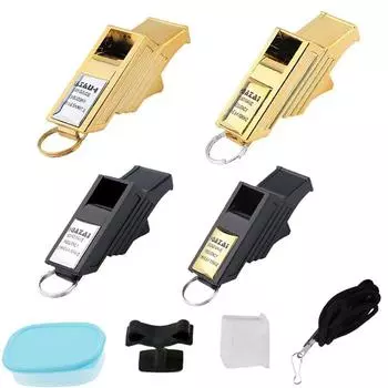 Профессиональные футбольные свистки для арбитра, золотые/серебристые футбольные свистки с большим звуком, пластиковые свистки без косточек, баскетбольные свистки CHINA