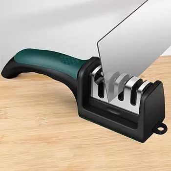 Профессиональные инструменты для заточки Точилка для ножей Многофункциональная точилка для ножей Бытовая быстрая заточка кухонного ножа L зелёный