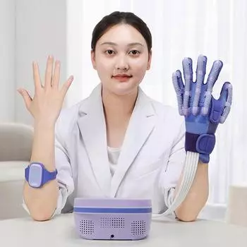 Профессиональные интеллектуальные тренировочные роботизированные перчатки для реабилитации с голосовыми подсказками, реабилитационное устройство, тренажер для пальцев, массажер для рук S
