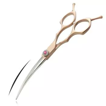 Профессиональные изогнутые ножницы для груминга собак из нержавеющей стали 440C, безопасные ножницы для стрижки домашних животных для собак и кошек
