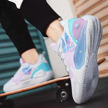 Профессиональные качественные баскетбольные кроссовки, новые спортивные мужские и женские кроссовки 2024 года, уличная обувь для весны и осени, сетчатые дышащие кроссовки для бега 36