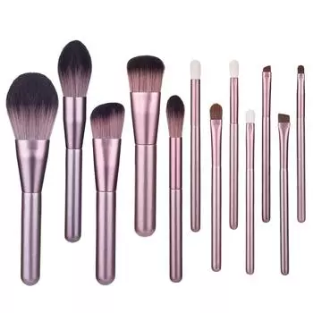 Профессиональные кисти для макияжа, 12 шт., синтетические мягкие косметические кисти, набор инструментов для макияжа, кисти высокого качества