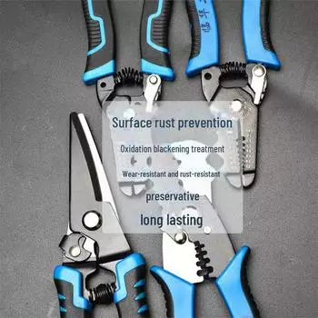 Профессиональные клещи для зачистки проводов электрика: Изготовленный на заказ многофункциональный инструмент для резки проводов со специальной функцией зачистки веток.