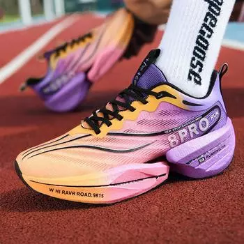 Профессиональные кроссовки для марафона из углеродного волокна, спортивная обувь для мужчин, осенняя, молодежная, спортивная, для вступительных экзаменов в старшие классы, сверхлегкие кроссовки 34