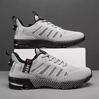 Профессиональные кроссовки для мужчин, легкие мужские дизайнерские сетчатые кроссовки на шнуровке, мужские спортивные теннисные туфли на открытом воздухе 41 серый