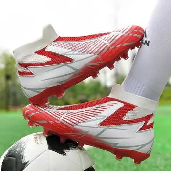 Профессиональные кроссовки Superstar, мужские футбольные бутсы с длинными шипами, женские модные дышащие носки, футбольные бутсы Futbol 35