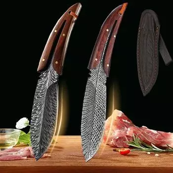 Профессиональные кухонные ножи с ножнами из нержавеющей стали, нож для резки овощей, нож для очистки фруктов, нож для хобби knife