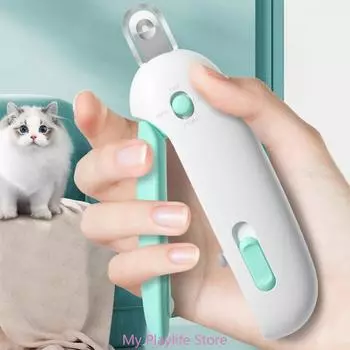 Профессиональные кусачки для когтей для домашних животных с регулируемым отверстием, машинка для стрижки когтей для кошек, собак, триммер для когтей, инструмент для ухода за щенками и котятами синий
